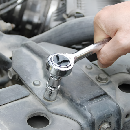 Set Instrumente de Reparatii Auto, Pentru Repararea Motocicletei si Masinilor, 40 Bucati Chei Tubulare, Surubelnita [9]