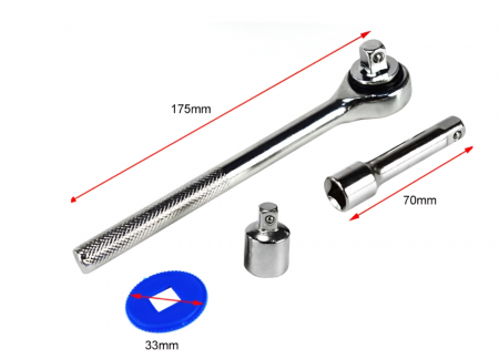 Set Instrumente de Reparatii Auto, Pentru Repararea Motocicletei si Masinilor, 40 Bucati Chei Tubulare, Surubelnita [1]