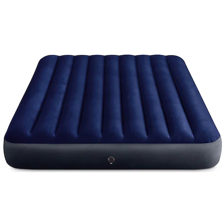 Set Saltea gonflabila Intex, pentru camping, 2 persoane, pompa manuala, 2 perne gonflabile, 200 x 150 x 25 cm [4]