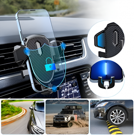 Suport Auto Pentru Telefon, Picior Ajustabil 360, Marime Universala, Negru [5]