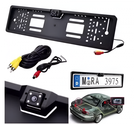 Suport Numar Auto Cu Camera Video Marsarier Cu Night Vision, Unghi Larg De Filmare 170 Grade, Rezolutie 628 x 586 [6]