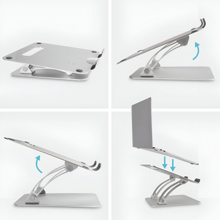 Suport pentru Laptop, Portabil, pentru Corectare Postura, Inclinabil, Pliabil, Ergonomic, Aluminiu [3]