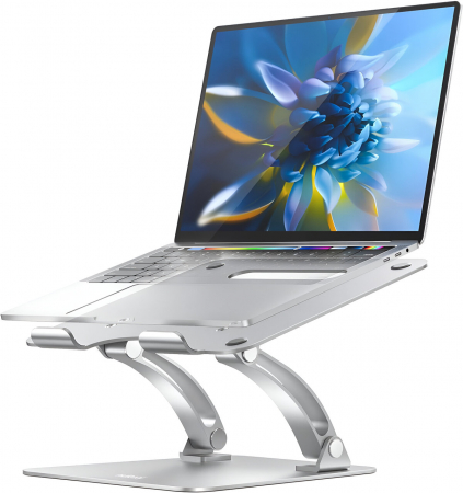 Laptop, Tablete & Telefoane - Suport pentru Laptop, Portabil, pentru Corectare Postura, Inclinabil, Pliabil, Ergonomic, Aluminiu
