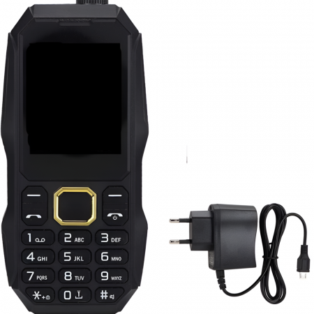 Telefon cu Butoane, eSimplu®, Baterie 2800 mAh, Dual SIM, FM Radio, Lanterna, Card SD, Negru, Ultra-Rezistent [3]