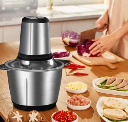 Tocator Electric Multifunctional din Inox, pentru Carne, Fructe si Legume, Putere 650w, Capacitate 3 Litri [6]