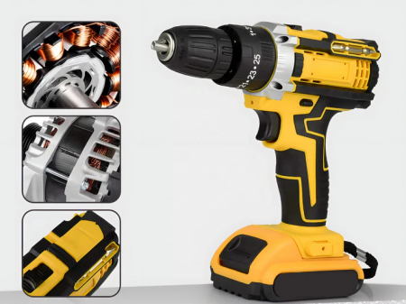 Trusa Masina de Gaurit si Insurubat, eSimplu®, 500W, Extra Accesorii 119 Piese, 2 Acumulatori 36V 8.0 Ah, Mandrina Rapida 13mm, 3000 RPM, 8000mAh, Statie Incarcare, Design Modern, Cutie transport [10]