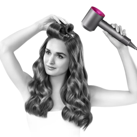 Uscator de par Profesional Tip Supersonic, eSimplu®, Tehnologie Ionica, 5 Accesorii Magnetice incluse, 3 Trepte Viteza, 4 Setari Temperatura, Gri/Mov [5]
