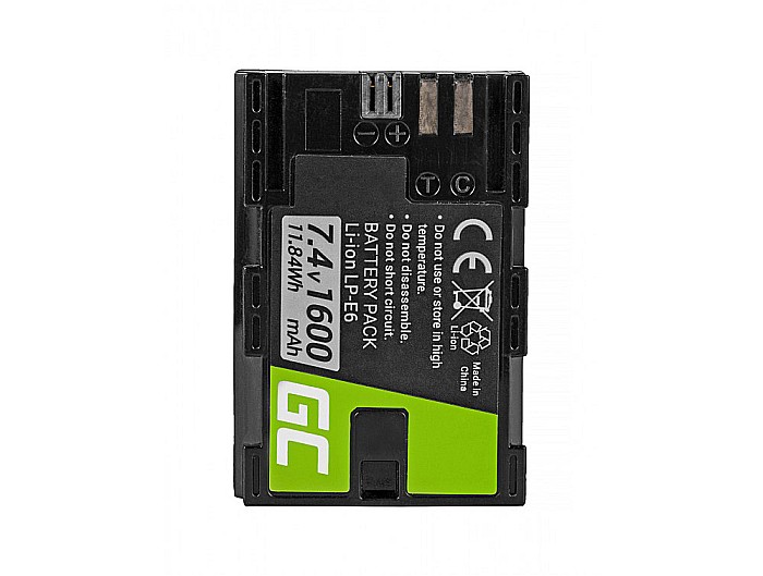 Acumulator camera compatibil Canon LP-E6 li-ion 7.4V 1600mah Green Cell CB37 [3]