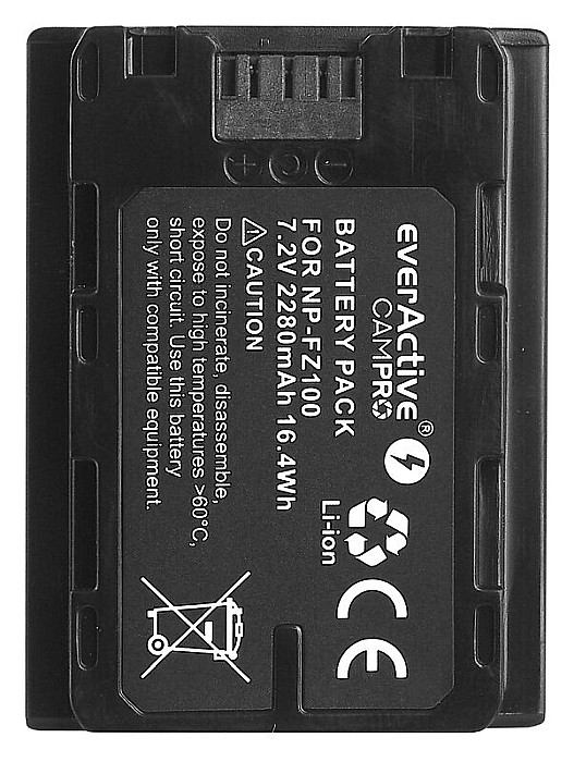 Acumulator Camera Compatibil Sony NP-FZ-100 7.2V 2280mAh Li-Ion EverActive CamPRO [3]