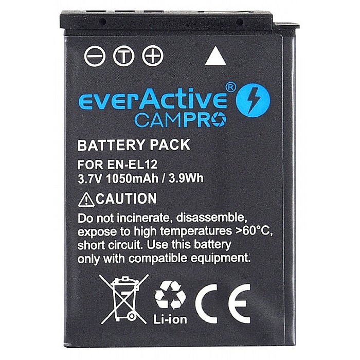 Acumulator Camera EverActive CamPRO EN-EL12 3,7V 1150mAh Li-Ion Compatibil Nikon [2]