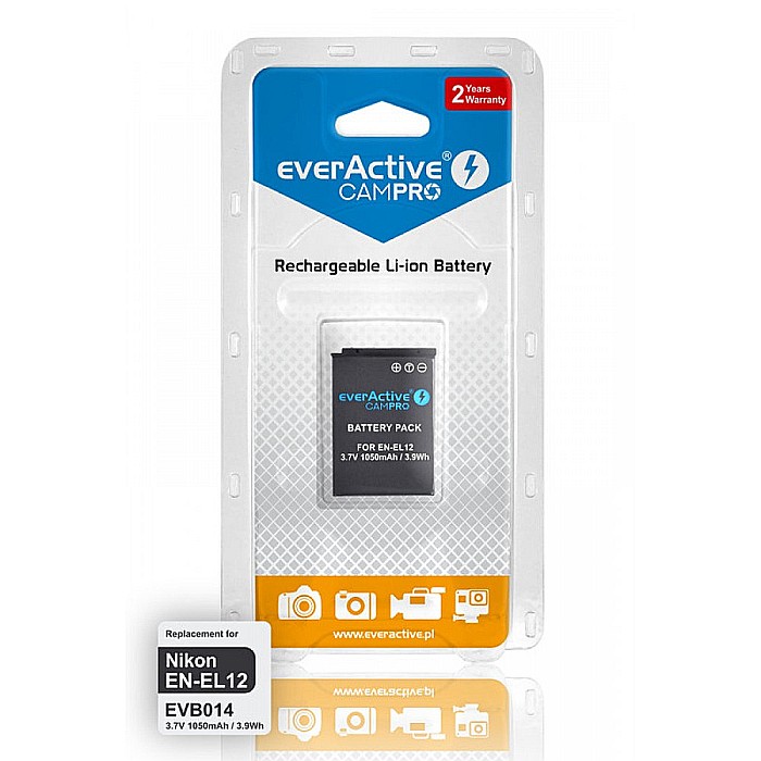 Acumulator Camera EverActive CamPRO EN-EL12 3,7V 1150mAh Li-Ion Compatibil Nikon [4]