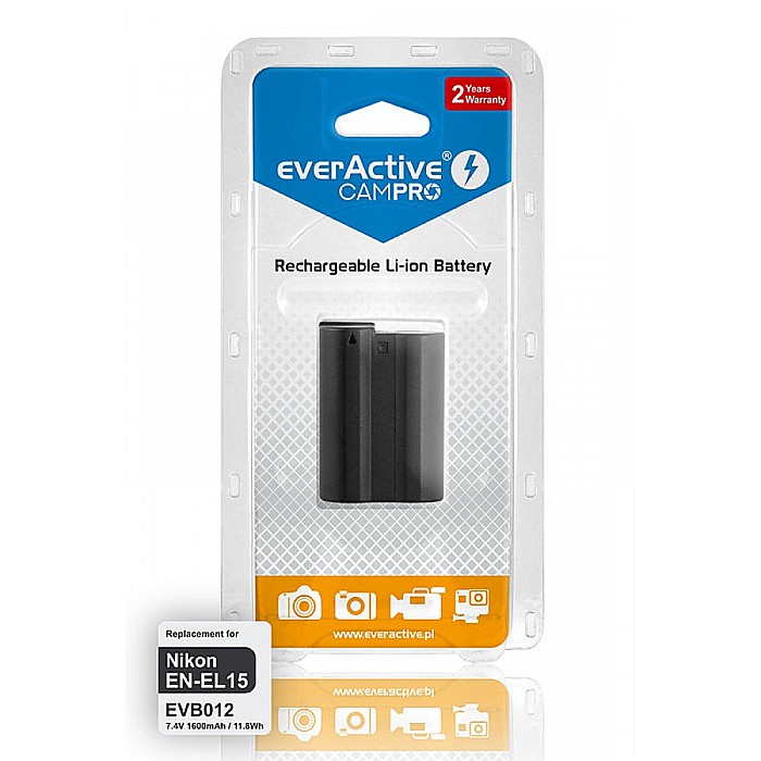 Acumulator Camera EverActive CamPRO EN-EL15 7V 1600mAh Li-Ion Compatibil Nikon [3]