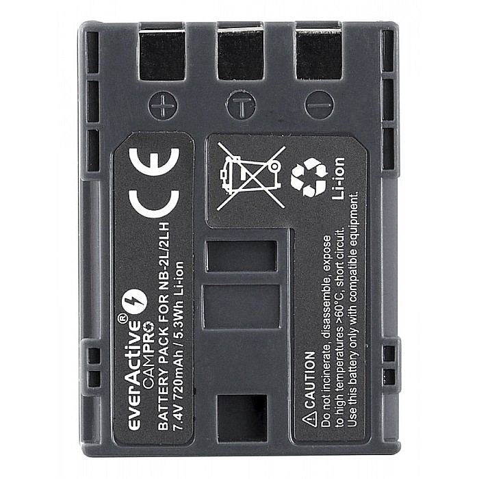 Acumulator Camera EverActive CamPRO NB-2L / NB-2LH 7,4V 720mAh Li-Ion Compatibil Canon [2]
