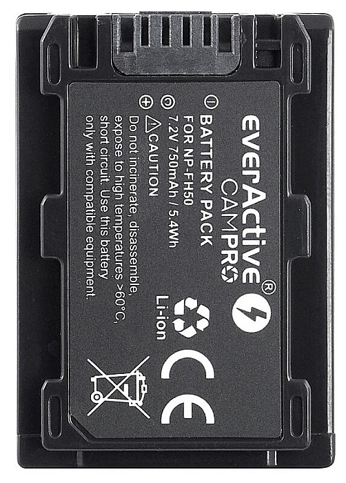 Acumulator Camera EverActive CamPRO NP-FH50 7.2V 750mAh Li-Ion Compatibil Sony [4]