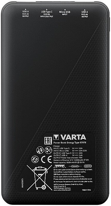 Acumulator extern Li-Polimer 10000mAh Varta Energy Power Bank 57976 [4]