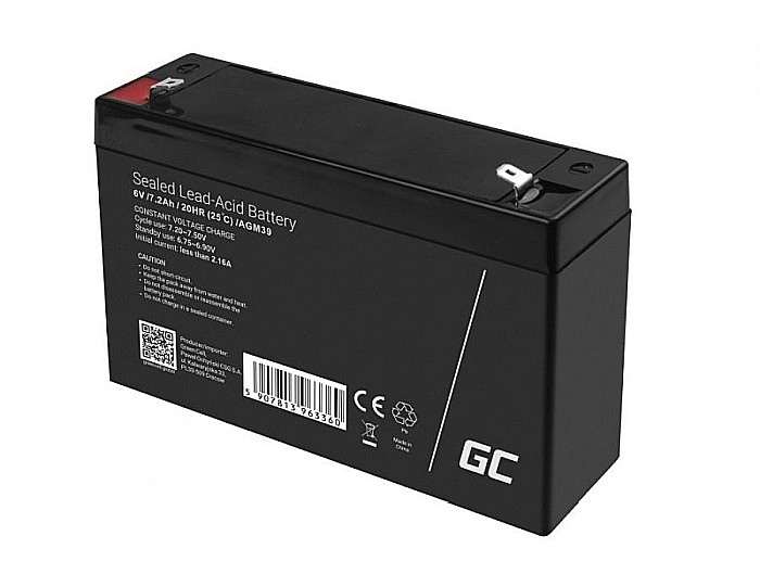 Acumulator stationar 6V 7.2Ah F1 AGM Green Cell AGM39 [2]