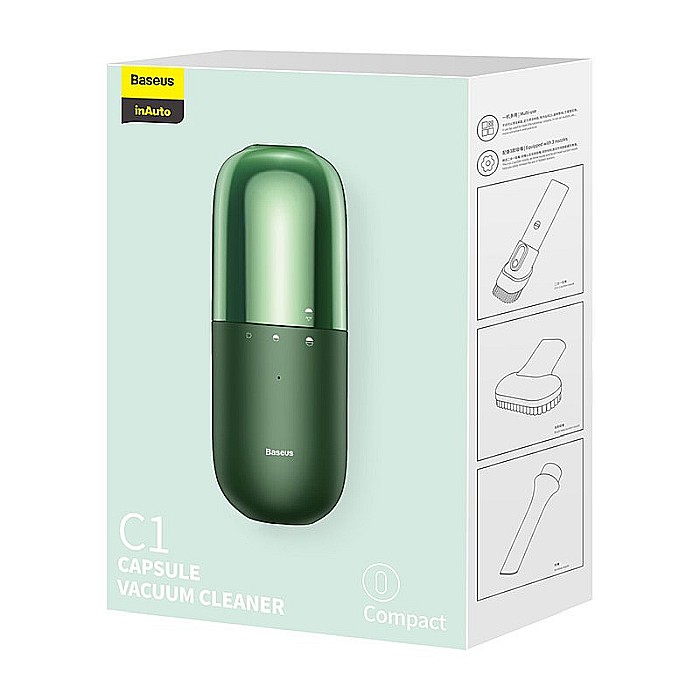 Aspirator wireless Baseus C1 verde incarcare USB-C CRXCQC1-06 [3]