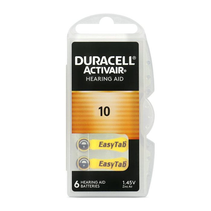 Baterii Duracell 10 PR70 Zinc-Aer 1,45V Pentru Aparate Auditive Cutie 60 Baterii [2]