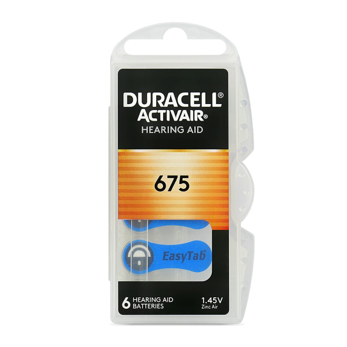 Baterii Duracell 675 PR44 Zinc-Aer 1,45V Pentru Aparate Auditive Cutie 60 Baterii [2]