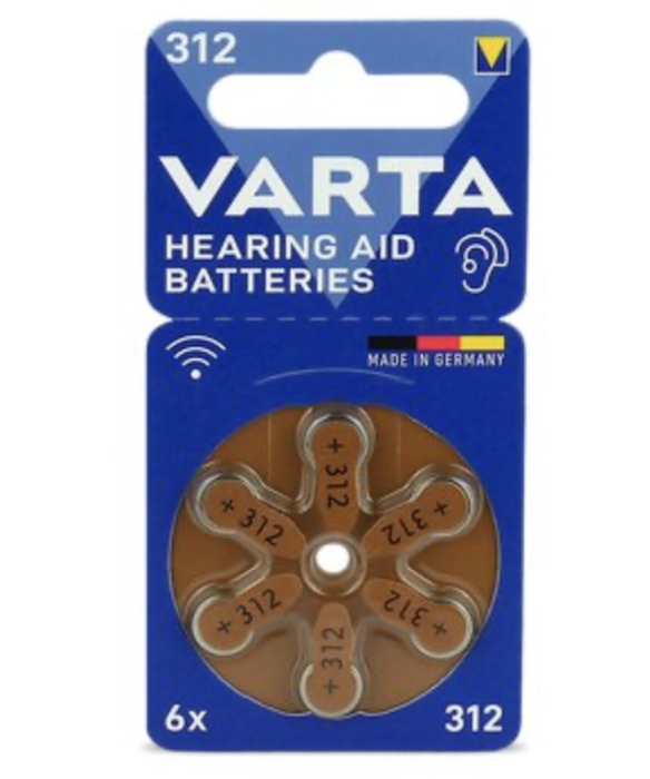 Baterii Varta 312 PR41 Zinc-Aer 1,4V Pentru Aparate Auditive Cutie 60 buc [2]