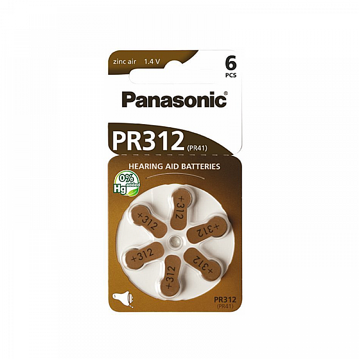 Baterii Panasonic 312 PR41 PR312 Zinc-Aer 1,4V Pentru Aparate Auditive Set 60 Baterii [2]