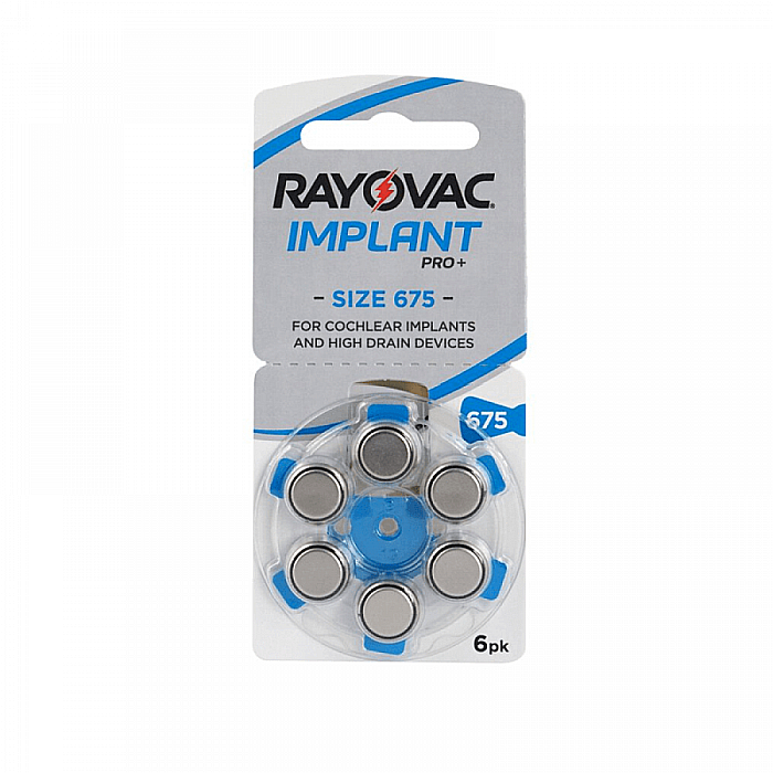 Baterii Rayovac Implant Pro + 675 PR44 Zinc-Aer 1,45V Pentru Aparate Auditive Set 60 Baterii [2]