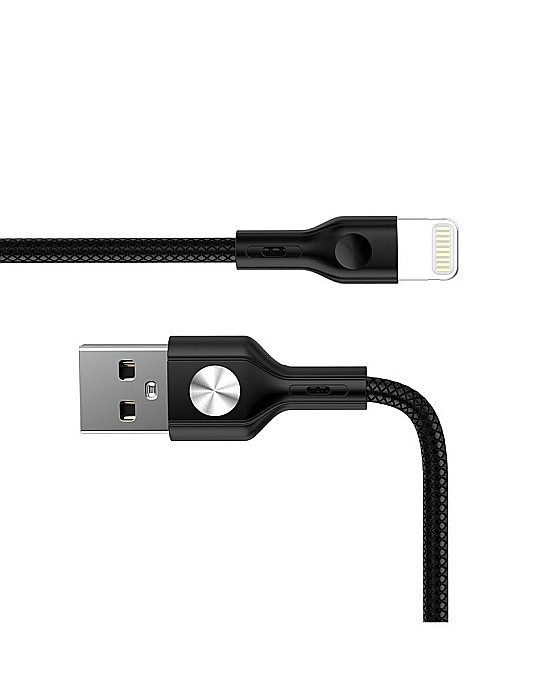 Cablu USB iPhone Lightning CD Leather Golf GC-60i Negru [2]