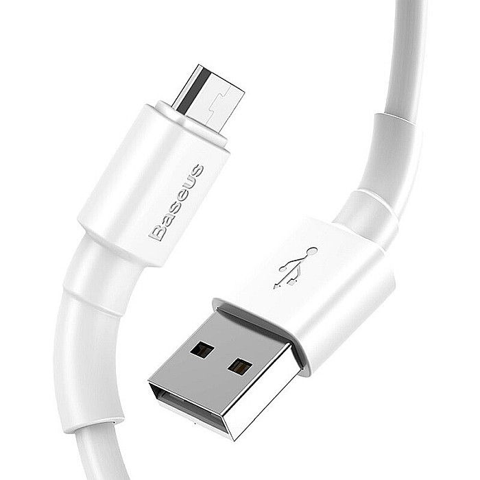 Cablu USB la Micro USB Baseus Quick Charge 2.4A 1 metru alb incarcare si date CAMSW-02 [4]
