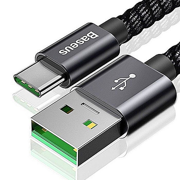 Cablu USB la Tip C Baseus CATKC-A01 Black Super Quick Charge 5A incarcare si date [3]