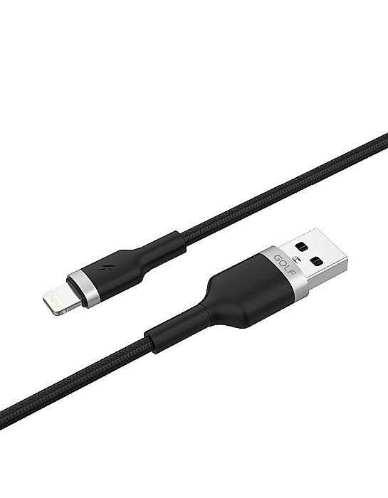 Cablu USB Lightning FAST CHARGE Metal Braided Golf GC-71i NEGRU [2]