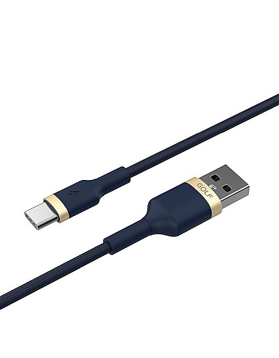 Cablu USB Tip C FAST CHARGE Metal Braided Golf GC-71t ALBASTRU [2]