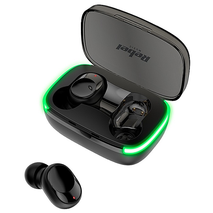 Casti wireless bluetooth 5.3 negre Rebel TWS-Y60 [3]