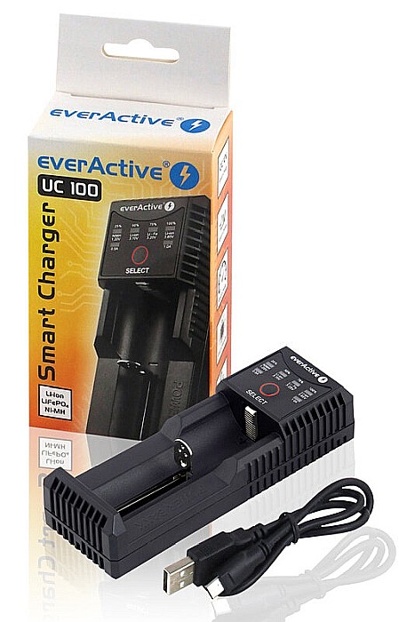 Incarcator pentru acumulatori Li-Ion si Ni-MH 1 canal EverActive UC-100 1,2V / 3,6V / 3,7V / 3,8V [5]