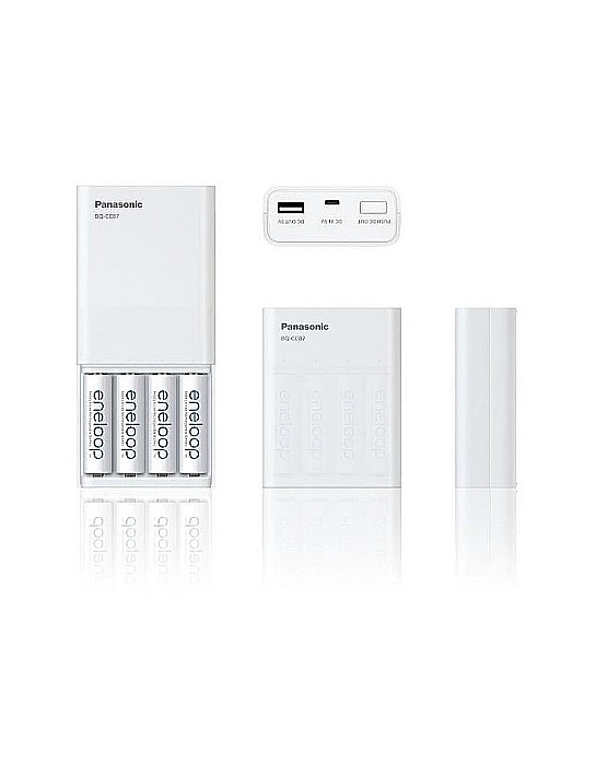 Incarcator Powerbank Panasonic cu 4 acumulatori Eneloop 1,2V 1900mah Ni-MH K-KJ87MCC40USB [3]