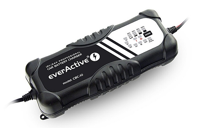 Incarcator Profesional 12V / 24V - max. 10ah Everactive CBC-10 pentru acumulatori stationari gel plumb-acid auto moto [4]