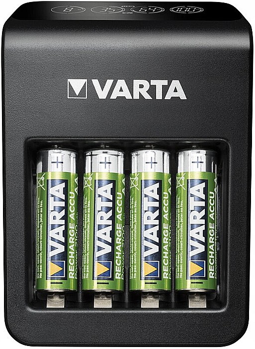 Incarcator Varta LCD PLUG PLUS cu 4 acumulatori AA R6 2100mAh Ni-MH 1,2V 57687 [3]