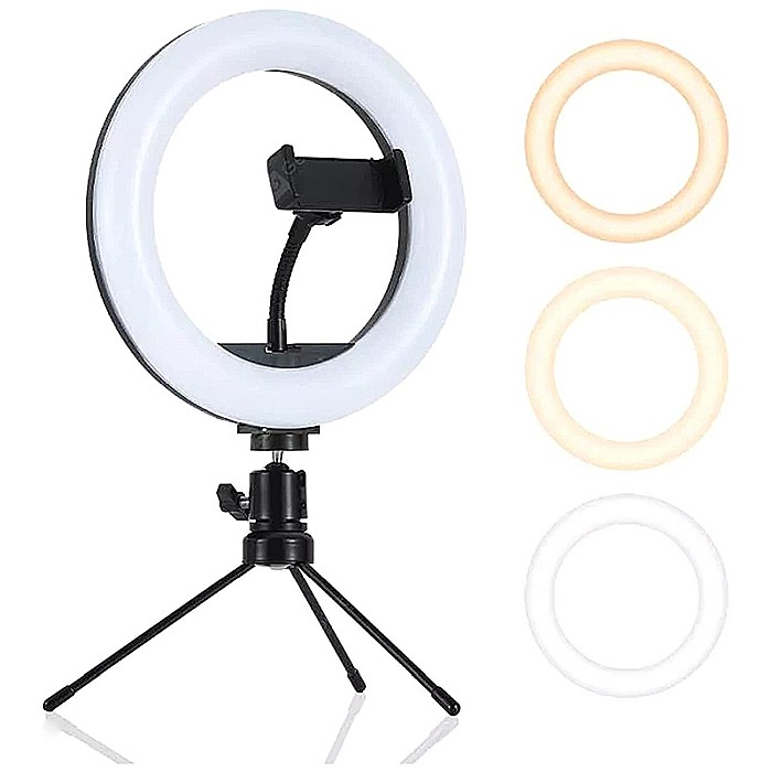 Kit vlogging 72 LED-uri 8 inch 10W USB Platinet [3]