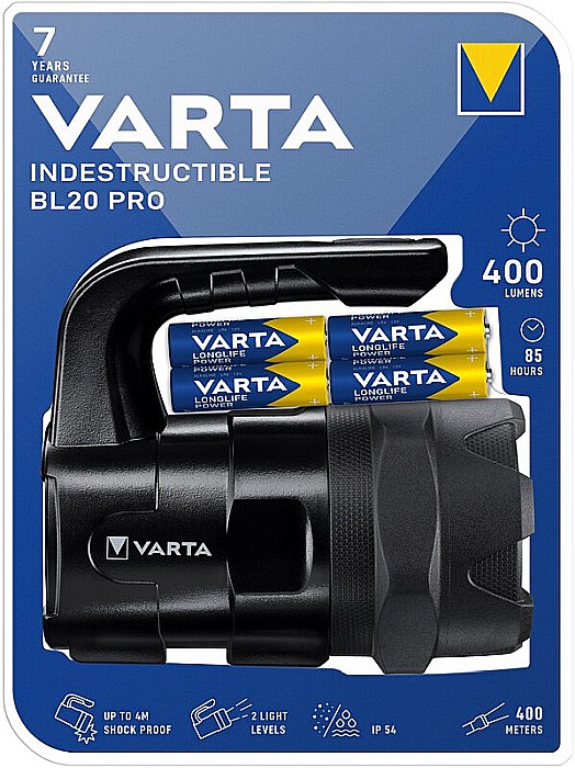 Lanterna LED indestructibila 6W 400lm 400m IP54 Varta BL20 PRO 18751 [3]