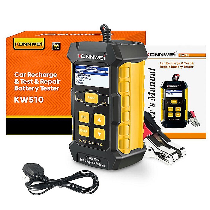 Tester diagnoza si redresor auto baterie 12V KONNWEI KW510 [3]