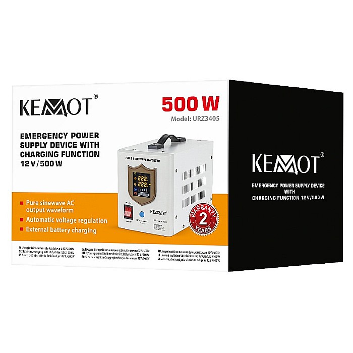 UPS pentru centrala termica 500W 800VA 12V Sinus Pur Kemot URZ3405 alb [4]
