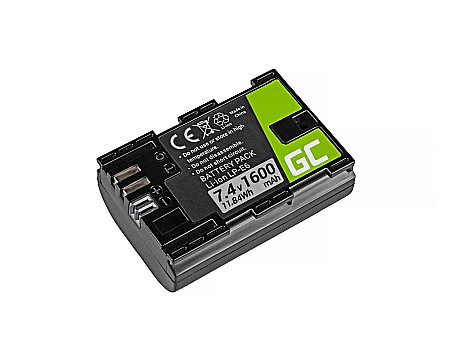 Surse de energie - Acumulator camera compatibil Canon LP-E6 li-ion 7.4V 1600mah Green Cell CB37