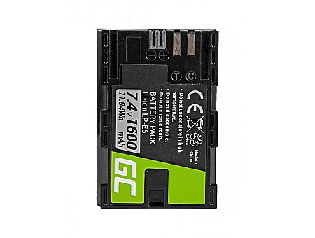 Acumulator camera compatibil Canon LP-E6 li-ion 7.4V 1600mah Green Cell CB37 [2]