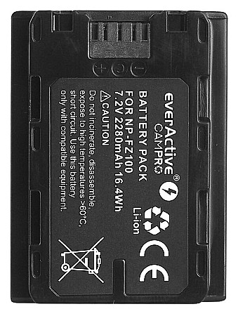 Acumulator Camera Compatibil Sony NP-FZ-100 7.2V 2280mAh Li-Ion EverActive CamPRO [2]