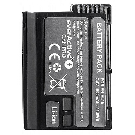 Acumulator Camera EverActive CamPRO EN-EL15 7V 1600mAh Li-Ion Compatibil Nikon [3]
