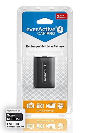 Acumulator Camera EverActive CamPRO NP-FH50 7.2V 750mAh Li-Ion Compatibil Sony [1]