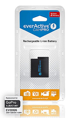 Acumulator Compatibil GoPro Hero 5 / 6 / 7 / 8 AABAT-001 / AHDBT-501 / AJBAT-001 3,85V 1250mAh Li-Ion EverActive CamPRO [3]