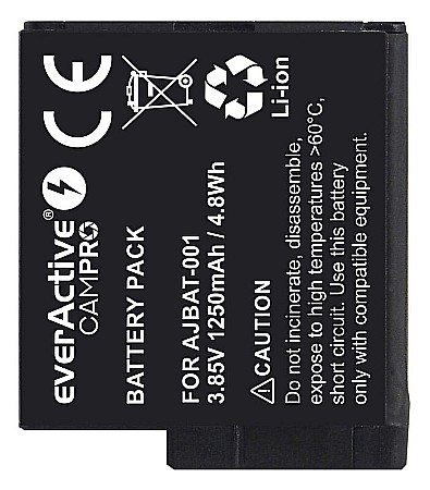 Acumulator Compatibil GoPro Hero 5 / 6 / 7 / 8 AABAT-001 / AHDBT-501 / AJBAT-001 3,85V 1250mAh Li-Ion EverActive CamPRO [2]