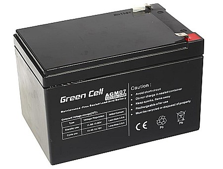 12 V - Acumulator stationar 12V 12Ah F2 AGM Green Cell AGM07