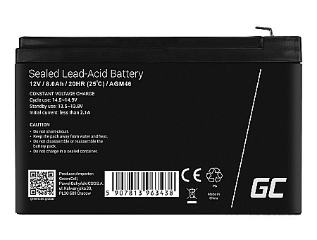 Acumulator stationar 12V 8Ah F2 AGM Green Cell AGM46 [3]