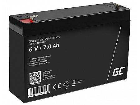 Surse de energie - Acumulator stationar 6V 7Ah F1 AGM Green Cell AGM12